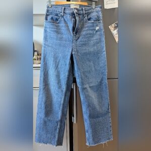 Everlane Way High Jeans Frayed 30 Regular